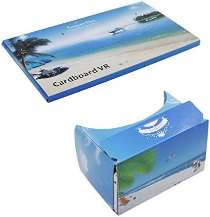 Google Cardboard vr by IHUAQI Google Expedition new VR Headset 4C printing glossy finished elegant and refined cardboard vr fit for all phones under 6 inch screen pre-assembled and easy to use