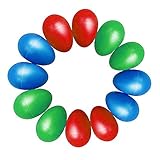 TSLIKANDO TM 12pcs Playful Plastic Percussion Musical Egg Maracas Egg Shakers Kids Toys- 3 Different Colors