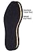 Pedag 2806 Washable Deo-Fresh Insoles with Natural Cotton Terry and Sisal Fibers, Black, Men's 10