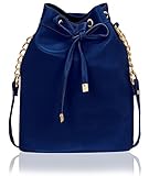 Kleio Stylish Solid Color Bucket Sling Bag for Women / Girls (Royal Blue) (EDK1036KL-RB)