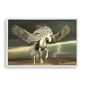 signwin Framed Canvas Wall Art Unicorn Canvas Prints...