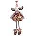 LARLIFE 24 inch Handmade Christmas Gnome Xmas Deer Decoration Swedish Santa Figurines (Deer)
