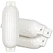 Best Choice Products Set of 4 Ribbed Marine Vinyl Boat Fender Bumper Dock Shield Protection - White