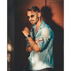 Florence Marlen FM1S Amalfi | Disegnato In Italia | 2 CINTURINI | Smartwatch Uomo-Donna Maglia Milanese Argento… - immagine 6