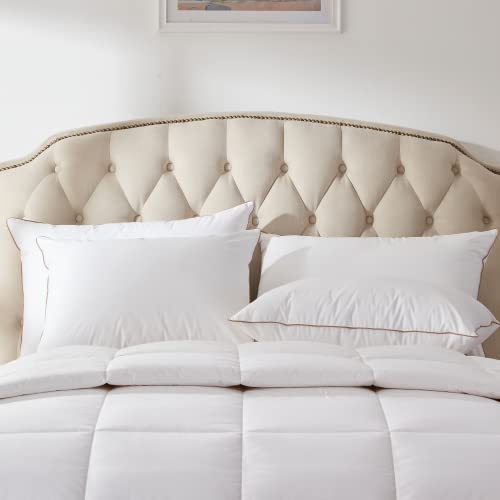 puredown® Goose Feathers and Down Alternative Pillows, Premium Medium