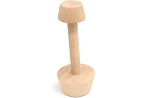 AQUR2020 Egg Tarts Tamper, Wooden Double Side DIY Cake Shaping Molding Kitchen Tool for Muffin Pecan Pies Cheesecakes Dessert