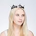DcZeRong Black Queen Crown Women Birthday Crown Girls Birthday Princess Crown Full Metal Tiara Crown