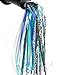 erioctry Kids Children Scooter Bike Handlebar Colourful Streamers Pom-pom Pair Bicycle Grips Sparkle Tassel Ribbon Baby Carrier Accessories (Blue)