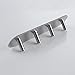 KES A7066H4 Bathroom Lavatory Self Adhesive Coat and Robe Hook Rack/Rail with 4 Hooks SUS304 Stainless Steel, Brushed Finish