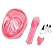 Greatever 2021 New Full Face Snorkel Mask for Kids,Foldable 180 Degree Panoramic View Easy Breathing Snorkeling Set with Detachable Camera Mount, Anti-Leak & Anti-Fog Design (BL-Pink)