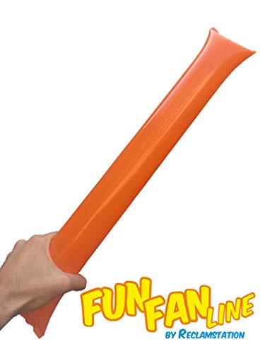 Fun Fan Line - 100 Pairs Bam Bam Thunder Sticks. Noise Makers for Sporting Events. Boom Sticks for Cheerleading. Noise Sticks for Stadium or Parties. (Orange)