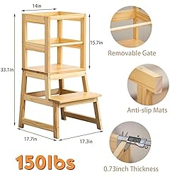 Wood City Kitchen Stool Helper for Kids with