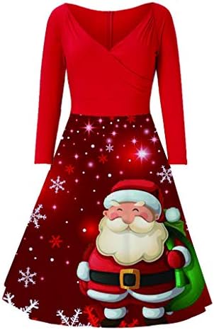LIGESAY Ladies Jumper Dress, Christmas Jumpers Womem Christmas Women Jumper Funny Ugly Red Santa Jumper Dress Red Novelty Christmas Jumper Secret Santa Gifts Plus Size