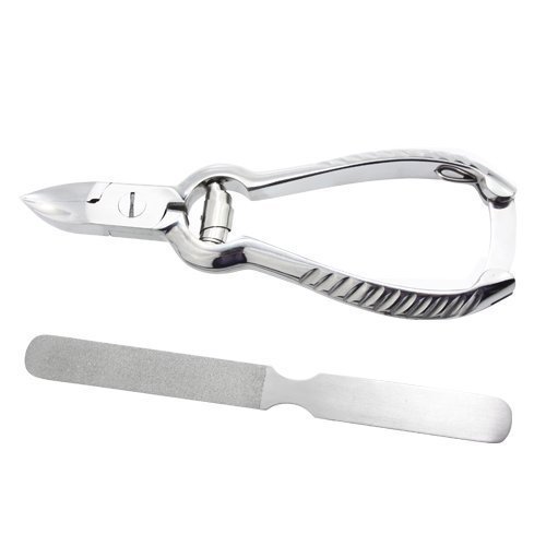German Stainless Steel Toe Nail Clippers Cutter / Special Nail File Chiropody Podiatry Pedicure - Use for Thick Nails.