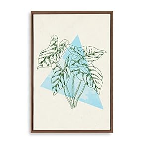 Framed Canvas Wall Art Modern Geometric Pattern Canvas Prints Home Artwork Decoration for Living Room,Bedroom - 16x24 inches