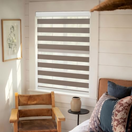 GHV Corded Zebra Blinds Coffee W x H