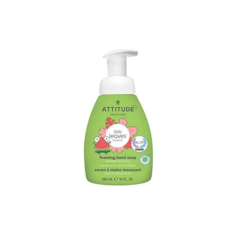 ATTITUDE Foaming Hand Soap for Kids, Hypoallergenic, EWG Verified