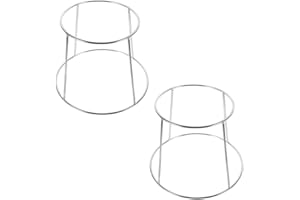 PACKOVE 2pcs Stainless Steel Seafood Plate Rack 17-23cm Adjustable Buffet Display Stand for Oysters Shrimp