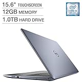 2018 Dell Inspiron 15 5000 15.6-inch Touchscreen FHD 1080p Premium Laptop, Intel Quad Core i5-8250U Processor, 12GB RAM, 1TB Hard Drive, DVD Writer, Backlit Keyboard, Bluetooth, Blue