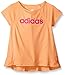 Adidas Little Girls' Short Sleeve Tee with Ruffle, Light Orange, 6X