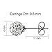 JewelrieShop Rhinestones Crystal Ball Stud Earrings Set Fireball Disco Ball Pave Bead Earrings Hypoallergenic for Women (6mm, 8pairs)