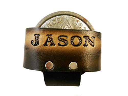 Custom Tooled Leather Snuff Can Holder, MADE to ORDER, Chewing Tobacco Case, Names or Initials Up to 7 Letters - Thumbnail 3