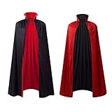 55" Stand Collar Reversible Cloak Masquerade Cape