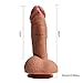 Hyper Realistic Dildo, Anfei Dual-Layered Silicone Cock Slightly Bendable 7.87 Inch g Spot Dildo Penis Toy Premium Liquid Silicone Penis Dong with Suction Cupthumb 1
