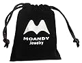 MoAndy Stainless Steel Crystal Pendant Round Charm Link Bead Bracelets for Women
