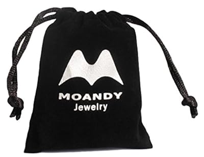 MoAndy Stainless Steel Crystal Pendant Round Charm Link Bead Bracelets for Women