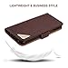 Galaxy S9 Plus Wallet Case,BENTOBEN Heavy Duty Rugged Shockproof Genuine Leather Folio Flip Kickstand Card Holder Cash Slots Magnetic Closure Protective Phone Case for Samsung Galaxy S9 Plus,Brown