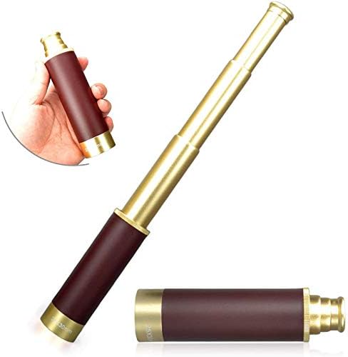 レトロ 海賊 望遠鏡 防水ポケットミニ 25x30 スパイグラス ポータブル 折りたたみ式 手持ち ビンテージ 単眼鏡 ナビゲーション 航海 観察 ゲーム 旅行 ハイキング ハンティング用