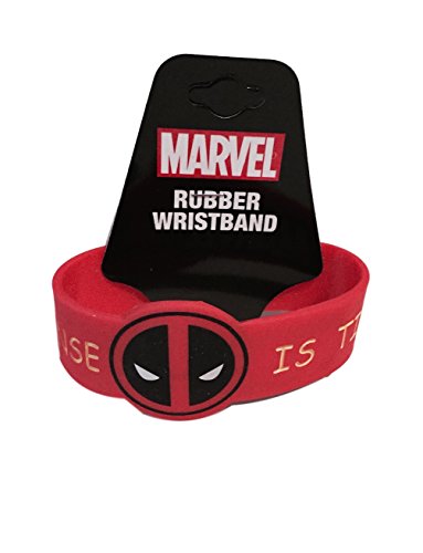 Deadpool My Common Sense Is Tingling Red PVC Costume Wristband