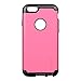 LUVVITT [Ultra Armor] Shock Absorbing Case Best Heavy Duty Dual Layer Tough Cover for Apple Phone 6 / Phone 6s (4.7) Black/Pink