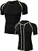 Neleus Men's Running Compression Shirts,5013,3 Pack,Black,L,EU XL