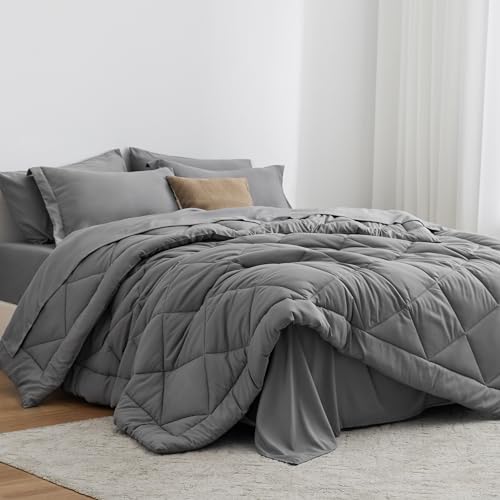 Love's cabin Twin Comforter Set Grey