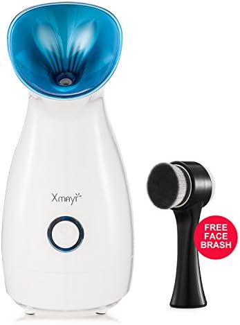 Xmayr Nano Ionic Facial steamer, Personal Warm Face Humidifier for Facial at home, Blue Face Machine for Blackheads, Sinuses