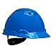 3M Hard Hat, Blue, Lightweight, UV Indicator, Adjustable 4-Point Ratchet, H-703R-UV