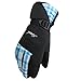 Runtlly Women's Outdoor Skiing Gloves Winter Warm Gloves Full Finger Waterproof Gloves Athletic Gloves