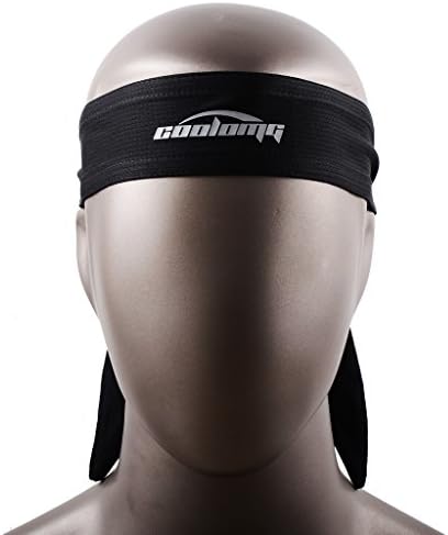 Legendfit 1PC Mens Flexible Headband Sweatband Perfect for Basketball, Running, Football, Tennis Training Black Black