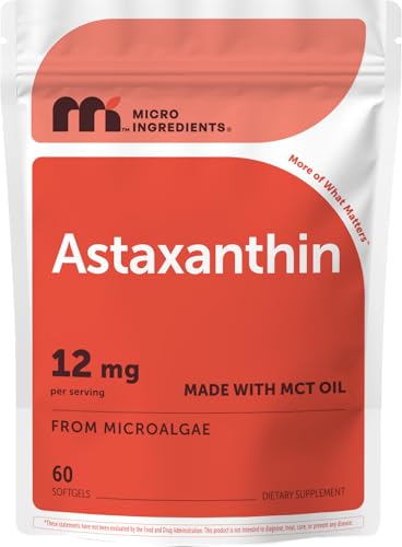 Micro Ingredients Astaxanthin 12mg Softgels