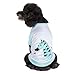 Blueberry Pet Henry The Zebra Cotton Dog T Shirt in Aquamarine, Back Length 16