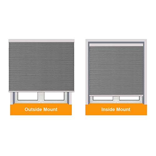 Cordless Cellular Shades Blackout Honeycomb Blinds Fabric Window Shades 24x36 inch, Cool Silver(Blackout) - Thumbnail 5