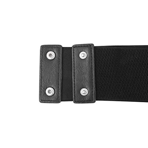 Women Elastic Belt High Waist Cinch Stretch Leather Sash for Ladies Wide Band Plus Size Girl Gift Corset Belt for Dress(Hollow,XL)