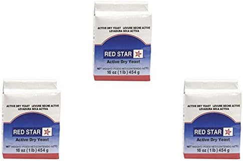 Red Star Active Dry Yeast 16 oz (1 pound) size (3 Pack)