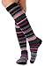 Womens Stripe Knee Socks Cashmere Blend 7 Color Options