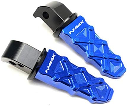 オートバイアルミタンデムステップ ヤマハnmax155nmax 15 モーターサイクルに適しています リア フットレスト助手席フットレストに Nmax のロゴが入ったモーターサイクルアクセサリー Color Blue