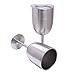 Amzyt Insulated Wine Glasses With Lid Double Wall Metal Stainless Steel Vacuum Brumate Goblets Glass Silver 10oz
