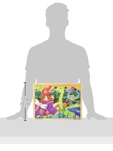 Melissa & Doug 3-Puzzle Jigsaw Set - Dinosaurs, Ocean, and Safari