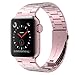 iiteeology Compatible for Apple Watch Band 38mm 40mm, Upgraded Version Solid Slim Metal iWatch Strap for Apple Watch Series 4/3/2/1 Pink Rose Gold Women